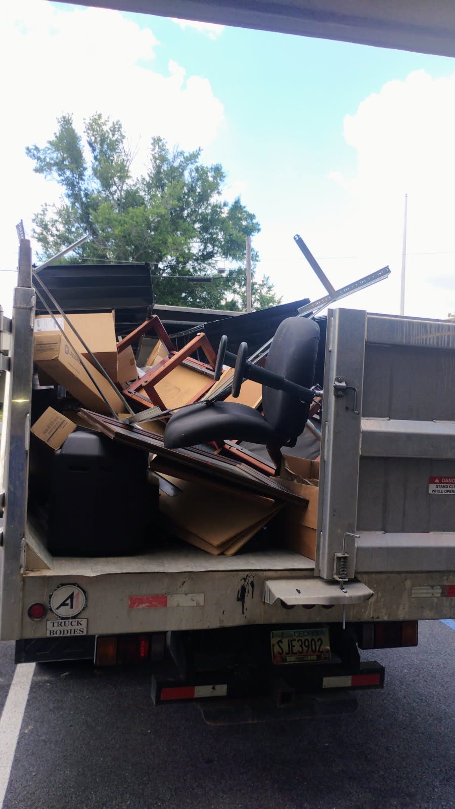 Crew loading the truck
